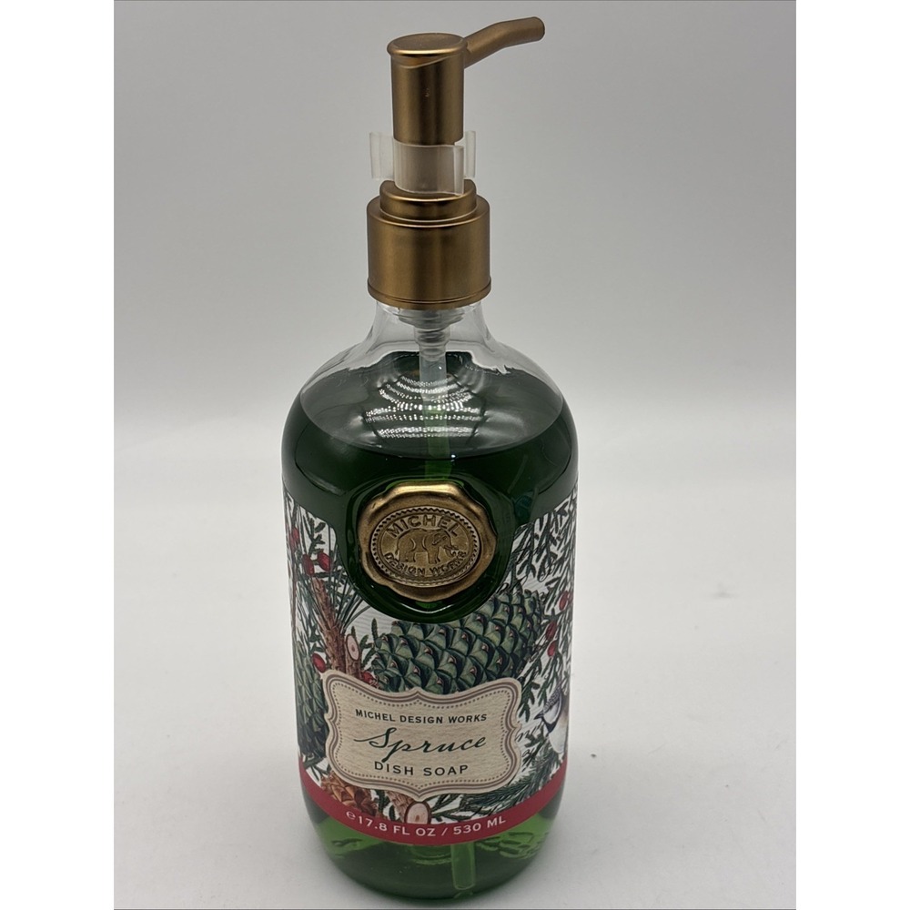 Michel Design works SPRUCE Liquid Dish Soap W/ Pump 17.8 Oz Discontinued HTF